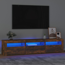 vidaXL füstös tölgyszínű TV-szekrény LED-világítással 180x35x40 cm bútor