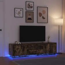vidaXL füstös tölgyszínű TV-szekrény LED-világítással 193,5x41x50 cm bútor
