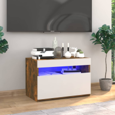 vidaXL füstös tölgyszínű TV-szekrény LED-világítással 60x35x40 cm bútor