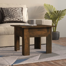 vidaXL füstüs tölgy színű forgácslap dohányzóasztal 55 x 55 x 42 cm bútor