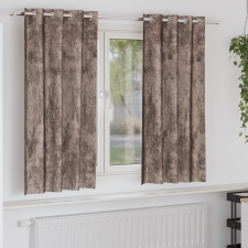 vidaXL Grommet Függönyök Cappuccino Poliészter 140 x 175 cm lakástextília