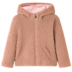 vidaXL Gyerek kapucnis kabát Teddy Light Cognac 116