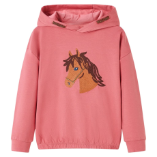 vidaXL Gyerek kapucnis pulóver Old Pink 128