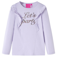 vidaXL Gyerek póló hosszú ujjú Light Lilac 116
