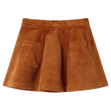 vidaXL Gyerek szoknya zsebekkel Corduroy Cognac 92 gyerek szoknya