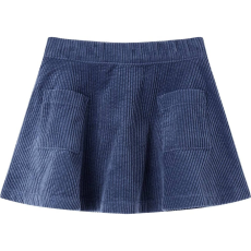 vidaXL Gyerek szoknya zsebekkel Corduroy Navy 116 (13886 VidaXL)