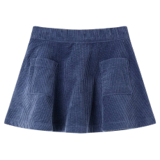 vidaXL Gyerek szoknya zsebekkel Corduroy Navy 128