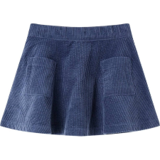 vidaXL Gyerek szoknya zsebekkel Corduroy Navy 128 (13887) gyerek szoknya