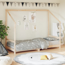 vidaXL gyerek tömör fenyőfa ágykeret 80 x 200 cm ágy és ágykellék