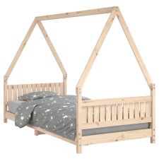 vidaXL gyerek tömör fenyőfa ágykeret 90 x 200 cm (834498) gyermekbútor