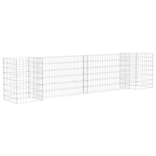 vidaXL H alakú acéldrót virágtartó gabion 260 x 40 x 60 cm (145659) kerti tárolás