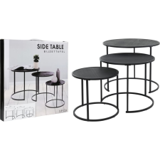 vidaXL H&S Collection 3 részes fekete kisasztalszett (445861) bútor