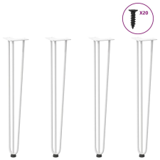 vidaXL hajcsavaros asztallábak 4 db Fehér 72 cm tömör acélból bútor