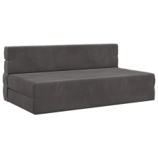 vidaXL Hajtogatható Kanapéágy Sötétszürke 203 x 152 x 15 cm Bársony bútor