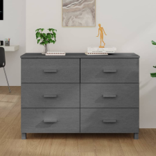 vidaXL HAMAR sötétszürke tömör fenyőfa tálalószekrény 113 x 40 x 80 cm bútor