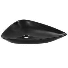 vidaXL háromszög alakú fekete kerámia mosdó 645x455x115 mm (142998) szaniter