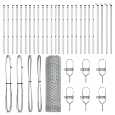 vidaXL Határkerítés 0.8x50 m Horganyzott acél (3352987) építőanyag