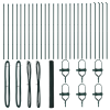 vidaXL Hatszögalakú Kerítés Zöld 1.6x50 m Acél (3352724)