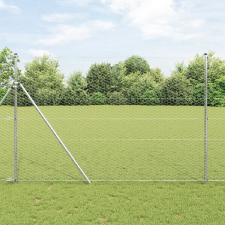 vidaXL Hatszögletű Kerítés 1.5x50 m Horganyzott Acél építőanyag