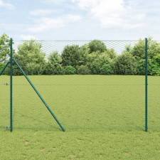 vidaXL Hatszögletű kerítés Zöld 1.6x100 m Acél építőanyag
