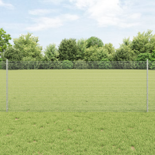 vidaXL Hegesztett Drót Kerítés 22 U Támasszal Ezüst 0.8x50 m Acél építőanyag