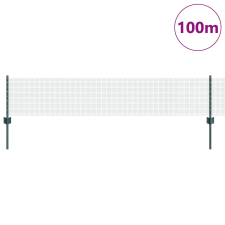 vidaXL Hegesztett Drótfence 44 U Poszttal Zöld 0.4x100 m Acél építőanyag