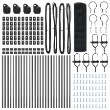 vidaXL hegesztett drótfogó 13 oszloppal szürke 0.5x50 m acél (3351868) építőanyag