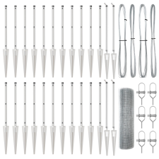 vidaXL Hegesztett Drótháló 13 Kúp Rögzítővel 0.8x50 m Horganyzott Acél (3351995) építőanyag