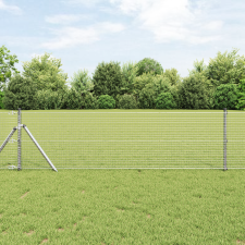 vidaXL Hegesztett Drótháló 7 Poszttal 0.8x10 m Horganyzott Acél építőanyag