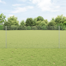 vidaXL Hegesztett Drótháló Kerítés 44 U Oszlop Szürke 1x50 m Acél építőanyag
