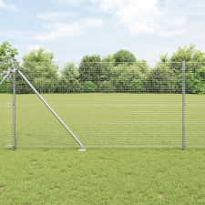 vidaXL Hegesztett Drótkerítés 13 Cölöppel 0.8x10 m Horganyzott acél építőanyag