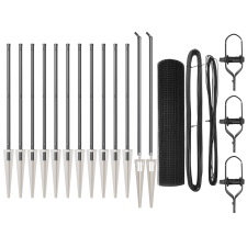 vidaXL Hegesztett Drótkerítés 13 Cölöppel Szürke 0.4x25 m Acél (3352184) építőanyag