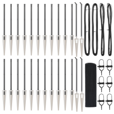 vidaXL Hegesztett drótkerítés 13 cövek oszloppal Szürke 0.4x50 m Acél (3352217) építőanyag