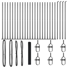 vidaXL Hegesztett Drótkerítés 13 Flanged Posts Szürke 1,2x50 m Acél (3352594) építőanyag