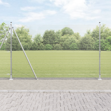 vidaXL Hegesztett Drótkerítés 13 Flángos Oszloppal 1.5x50 m Galvanizált Acél építőanyag