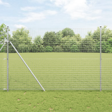 vidaXL Hegesztett Drótkerítés 13 Oszloppal 1.6x25 m Galvanizált Acélból építőanyag