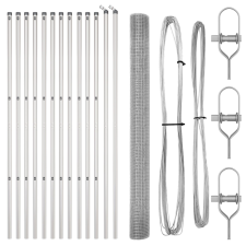 vidaXL Hegesztett Drótkerítés 13 Oszloppal 1.6x25 m Galvanizált Acélból (3351623) építőanyag