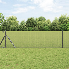 vidaXL hegesztett drótkerítés 13 oszloppal szürke 0.8x50 m acél építőanyag