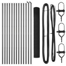 vidaXL Hegesztett drótkerítés 13 poszttal Szürke 1.2x25 m Acél (3351848) építőanyag