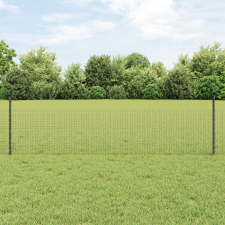 vidaXL Hegesztett Drótkerítés 22 U Oszloppal Szürke 0.5x50 m Acél építőanyag