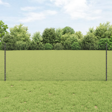 vidaXL Hegesztett Drótkerítés 22 U oszloppal Szürke 0,8x50 m Acél építőanyag