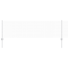 vidaXL hegesztett drótkerítés 5 U poszttal Ezüst 0.6x10 m Acél (3336320) építőanyag