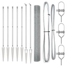 vidaXL Hegesztett Drótkerítés 7 Cölöppel 1,2x10 m Horganyzott Acél (3351931) építőanyag