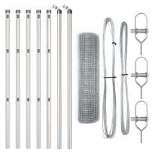 vidaXL hegesztett drótkerítés 7 poszttal 0.8x10 m horganyzott acélból (3351567) építőanyag