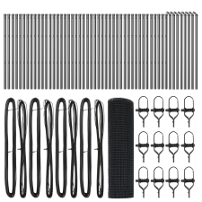 vidaXL Hegesztett Drótkerítés 7 Poszttal Szürke 0.4x100 m Acél (3351895) építőanyag