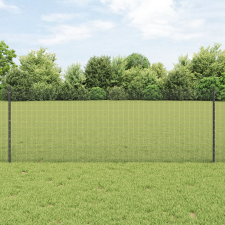 vidaXL Hegesztettdrót Kerítés 11 U Oszloppal Szürke 0.8x25 m Acél építőanyag