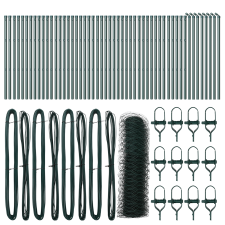 vidaXL Hexagon kerítés Zöld 0,8x100 m Acél (3352743) építőanyag