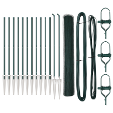 vidaXL Hexagon Kerítés Zöld 1.4x25 m Acél (3353102) építőanyag