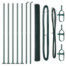 vidaXL Hexagon Kerítés Zöld 1,6x10 m Acél (3353496) építőanyag