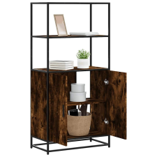 vidaXL Highboard sonoma tölgy 68x35x139 cm gépelt fa és fém bútor